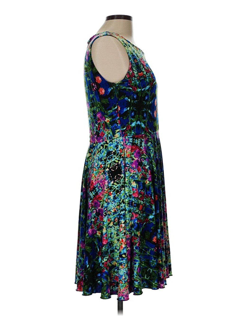 Cynthia Rowley Vibrant Watercolor Floral A-Line Cocktail Dress 12 - Picture 5 of 5